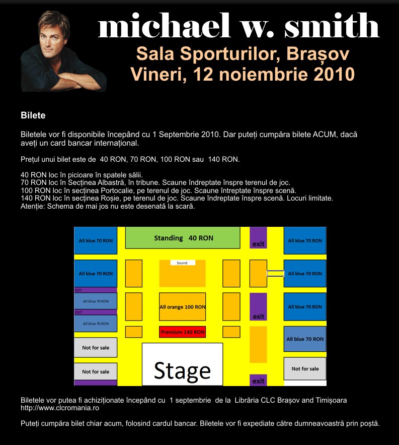 POSTER CONCERT MICHAEL W SMITH - BRASOV 2010