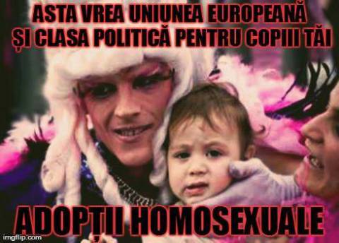 UNIUNEA EUROPEANA SI CLASA POLITICA DORESC CA HOMOSEXUALII SA NE ADOPTE COPIII