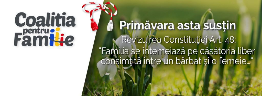 romanii vor ca familia sa fie intemeiata prin casatoria dintre un barbat si o femeie si vor participa la vot prin referendum