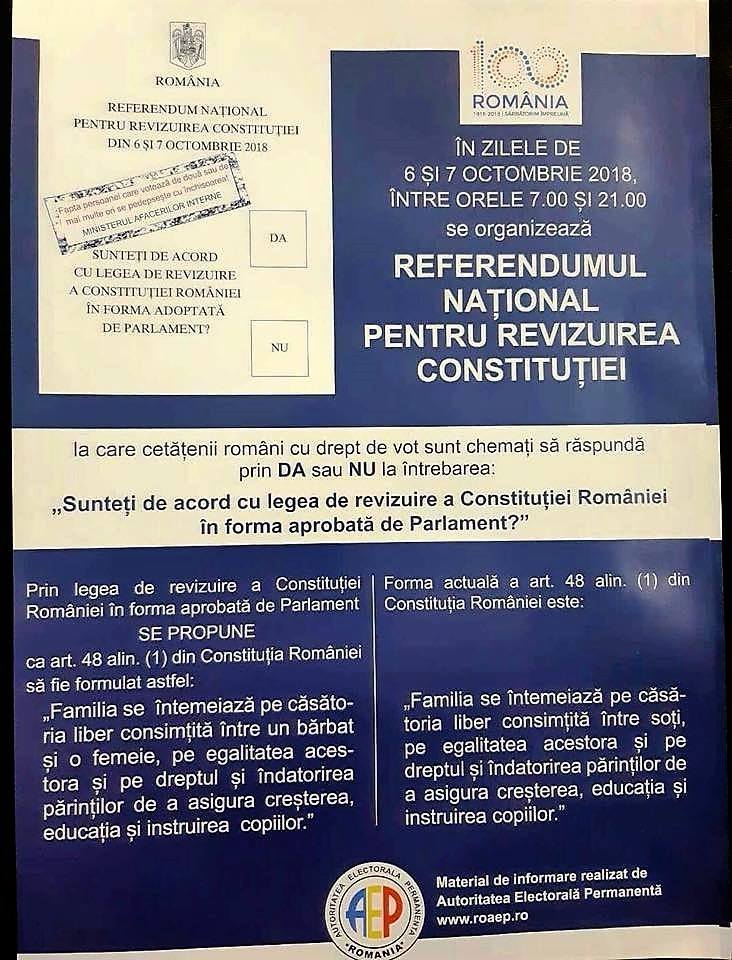 AUTORITATEA ELECTORALA PERMANENTA A TIPARIT MATERIALE INFORMATIVE CARE EXPLICA CE SE VOTEAZA LA REFERENDUM AUTORITATEA ELECTORALA PERMANENTA A TIPARIT MATERIALE INFORMATIVE CARE EXPLICA CE SE VOTEAZA LA REFERENDUM