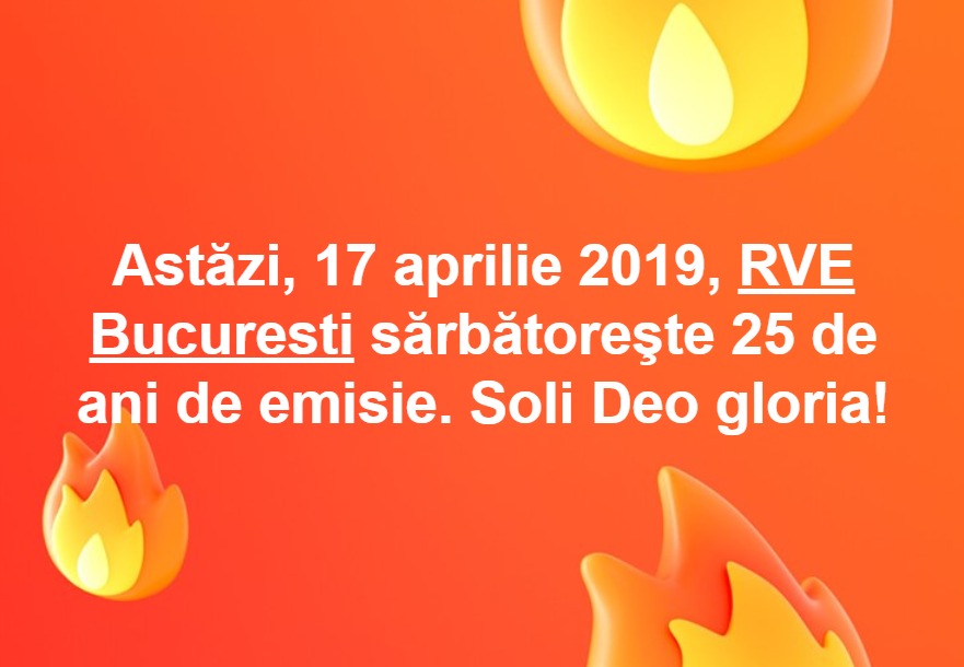 RVE sarbatoreste 25 ani de emisie in aceeasi zi in care bloggerul evanghelic Tom the Cat implineste 10 ani de blogging RVE sarbatoreste 25 ani de emisie in aceeasi zi in care bloggerul evanghelic Tom the Cat implineste 10 ani de blogging