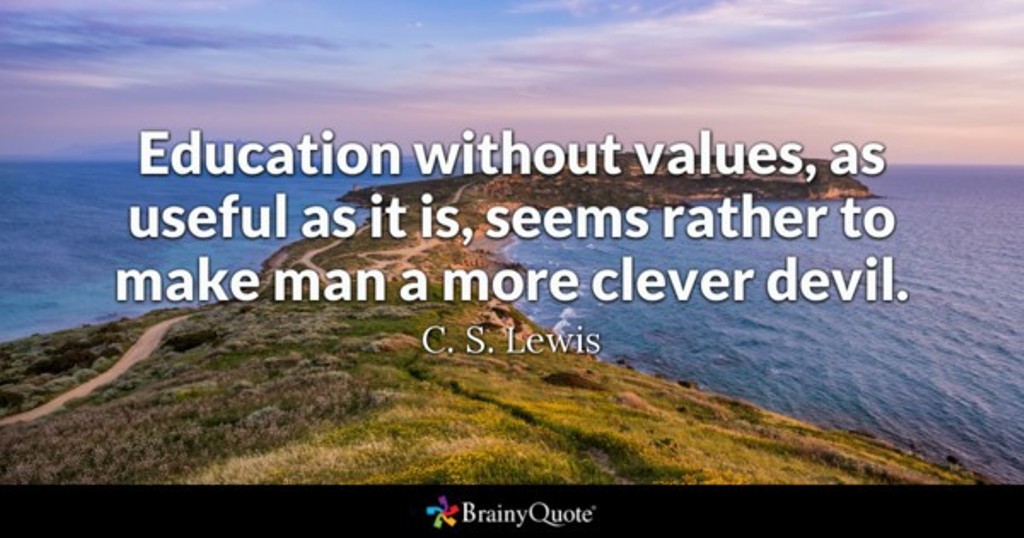 EDUCATIA FARA VALORI FACE DIN OM UN DIAVOL UN PIC MAI INTELIGENT EDUCATIA FARA VALORI FACE DIN OM UN DIAVOL UN PIC MAI INTELIGENT