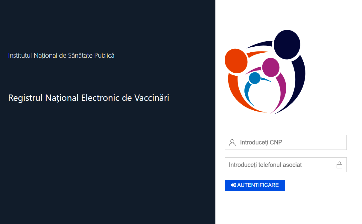 INTRODUCERE CNP, NUMAR DE TELEFON MOBIL SI CLICK PE AUTENTIFICARE