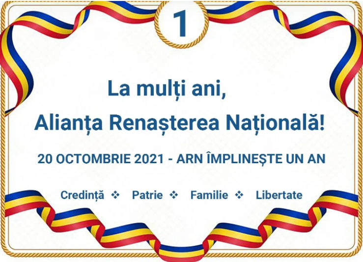 ALIANTA RENASTEREA NATIONALA A IMPLINIT UN AN DE LA INFIINTAREA SA CA PARTID POLITIC ALIANTA RENASTEREA NATIONALA A IMPLINIT UN AN DE LA INFIINTAREA SA CA PARTID POLITIC
