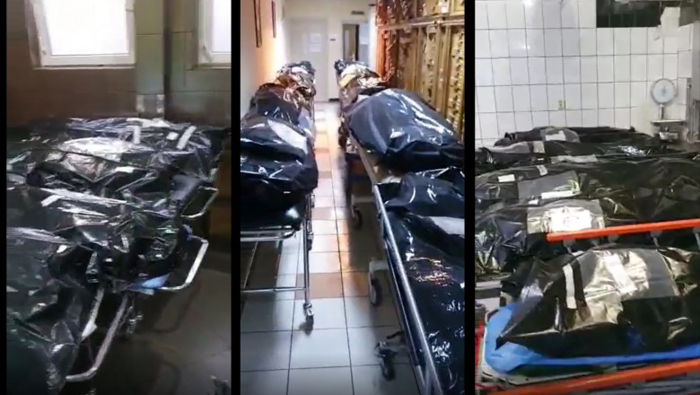 MORTII UCISI DE COVID NU MAI AU LOC IN MORGA SPITALULUI UNIVERSITAR BUCURESTI