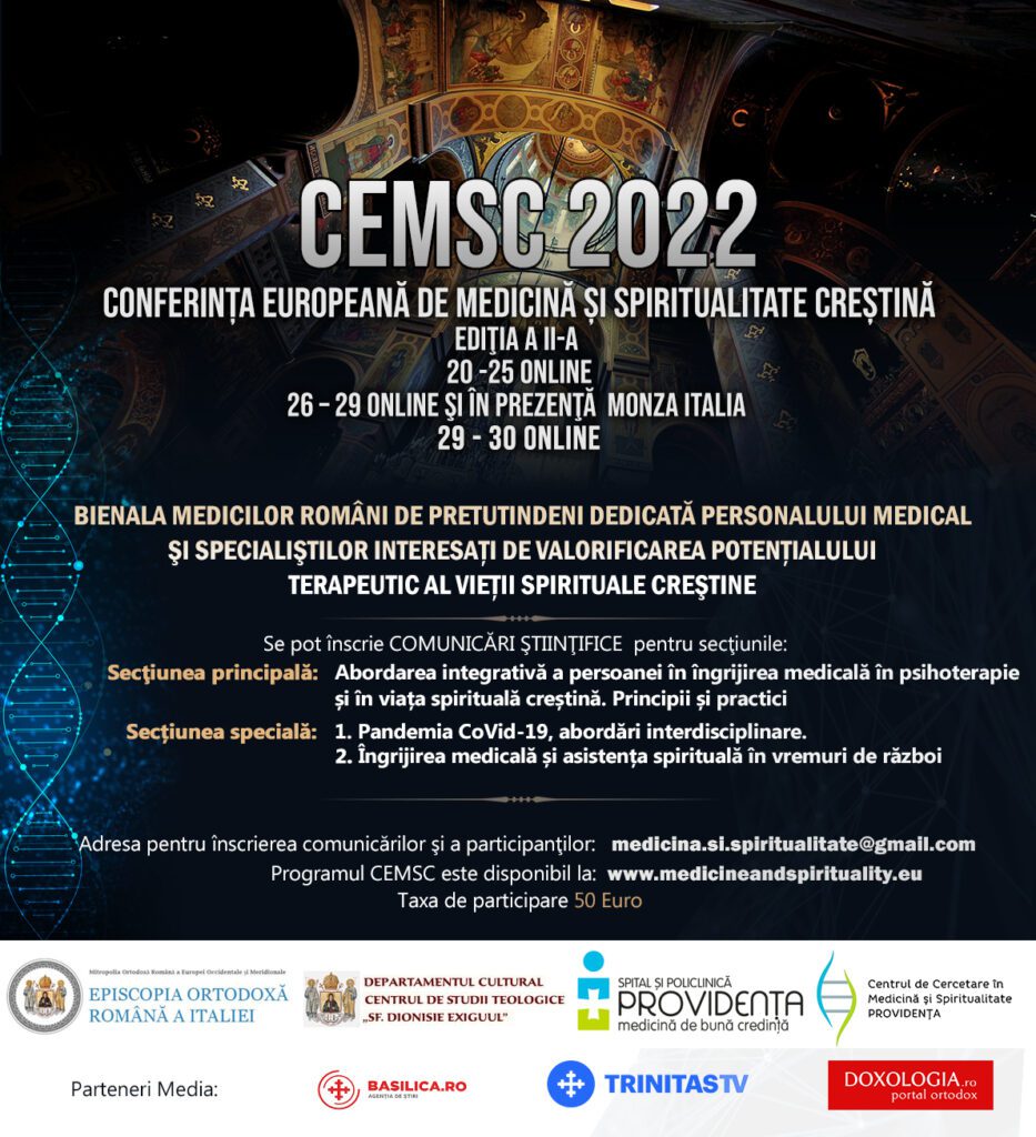 CONFERINTA EUROPEANA DE MEDICINA SI SPIRITUALITATE CRESTINA