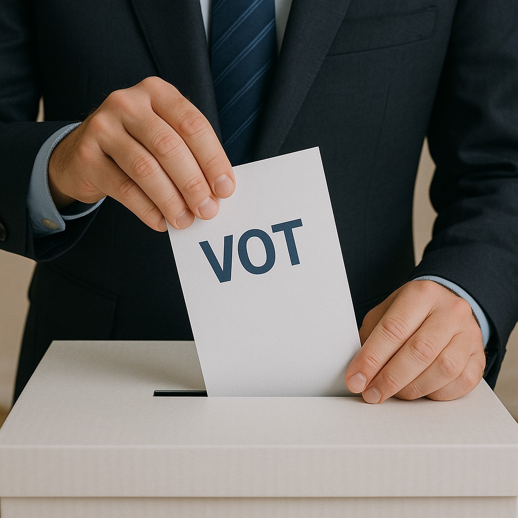 BULETIN DE VOT INTRODUS IN URNA